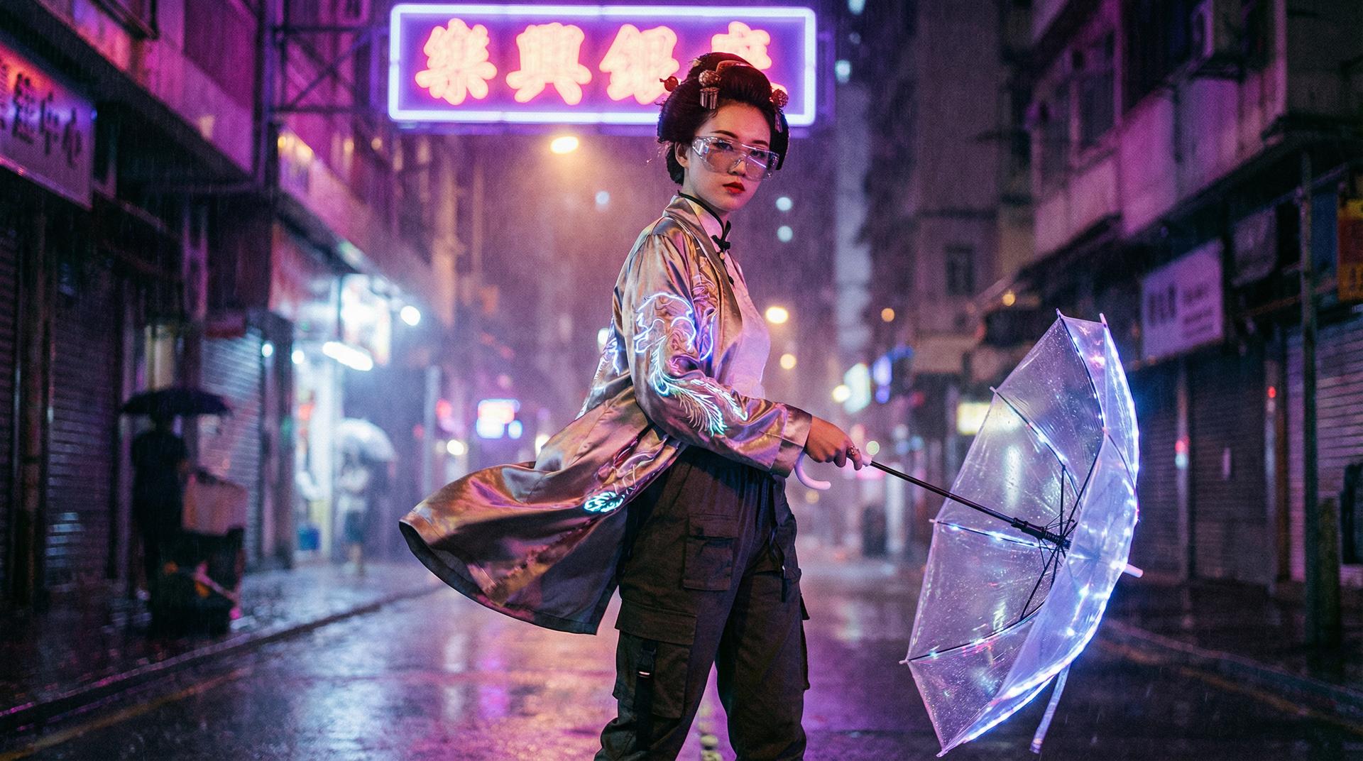 黄色仓库赛博朋克都市夜景短传媒制作